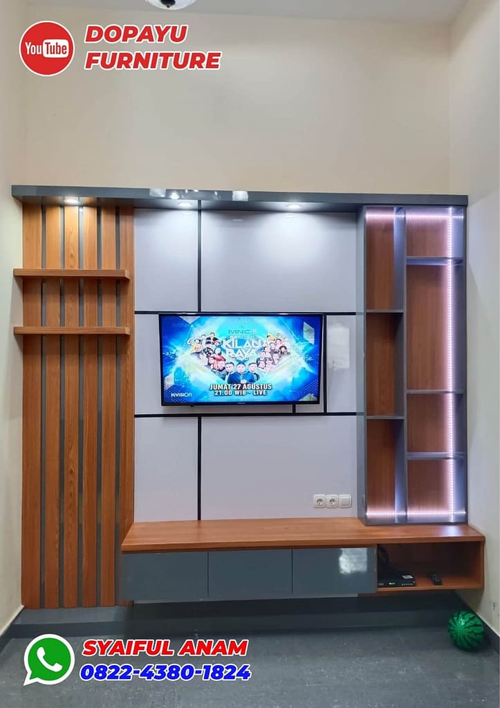 Contoh Desain Backdrop TV Minimalis Mewah Terbaru